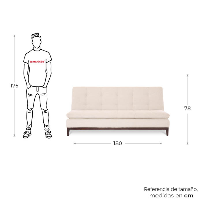 Futon Tela Beige Edak | Sofá Cama y Futones | salas